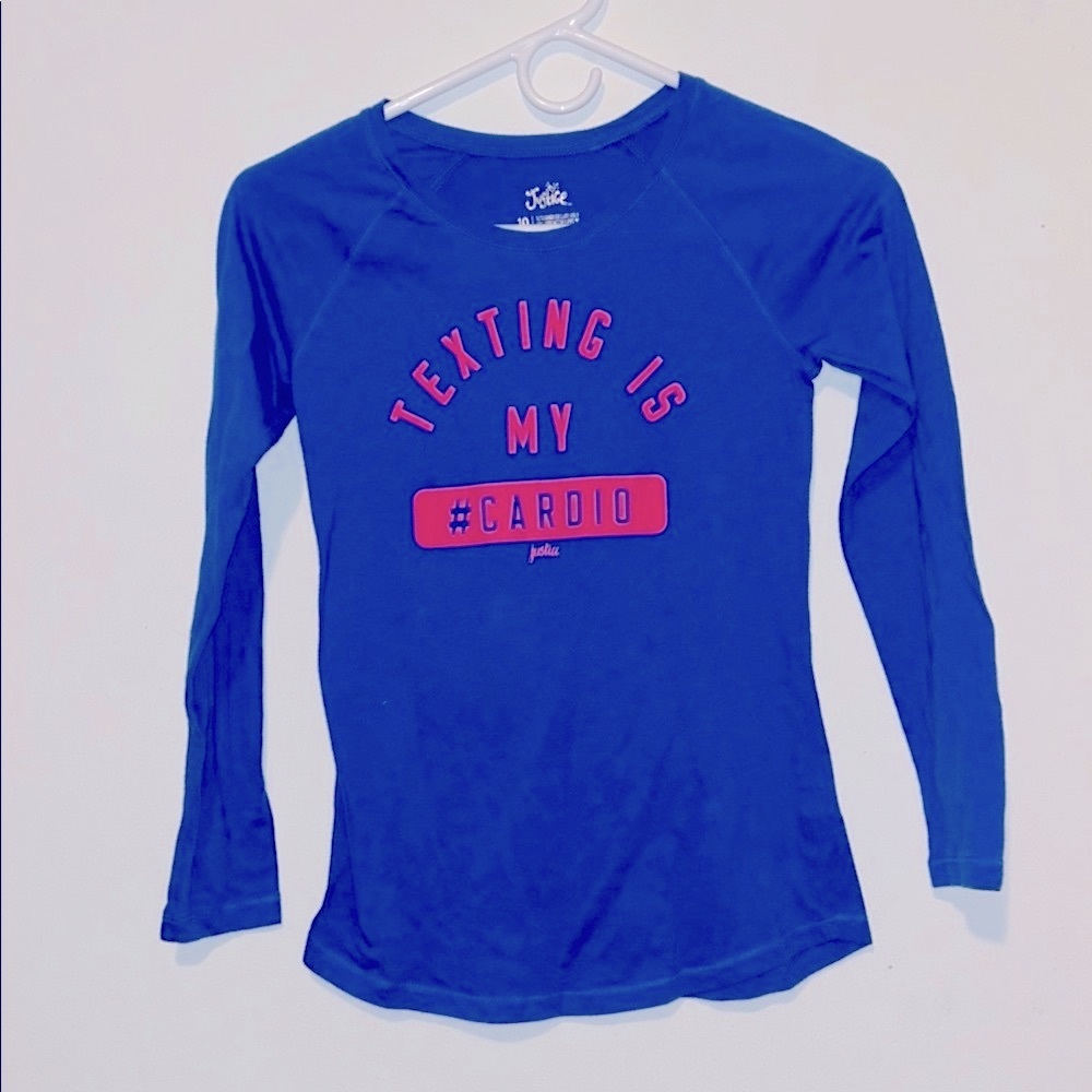 Justice Blue and Pink Kids Long Sleeve Shirt